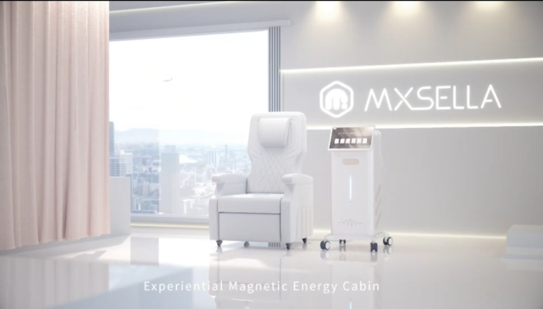 MXSELLA Experiential Magnetic Energy Cabin — premium PEMF chair for clinic and wellness-center deployment